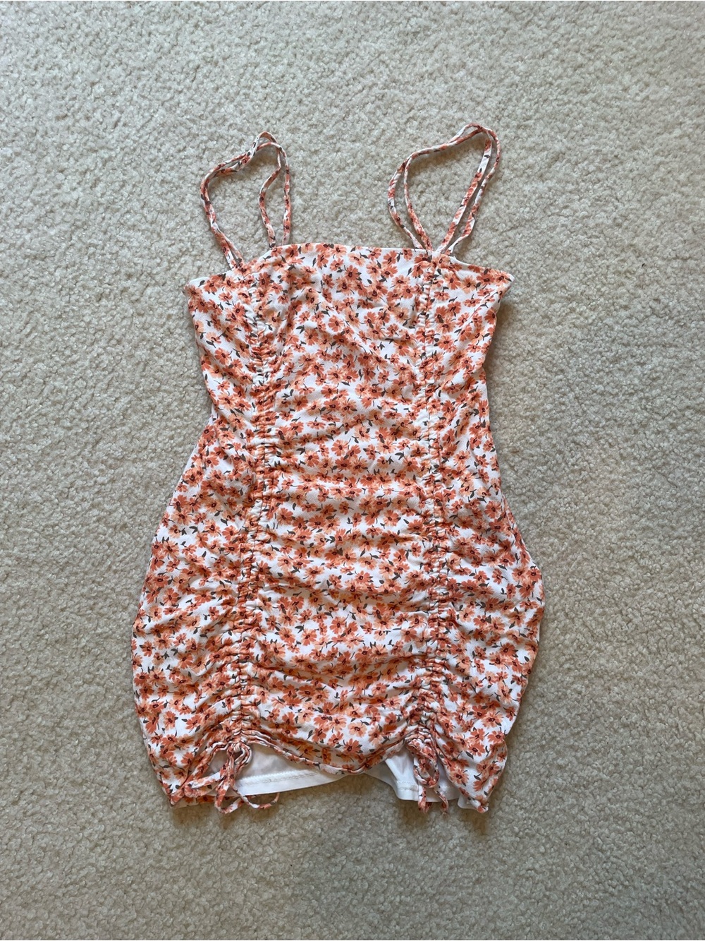 Garage Orange & White Floral Mini Dress